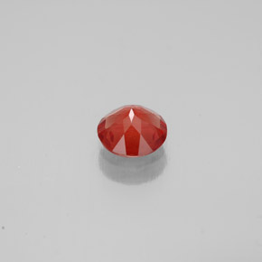 Andésine labradorite orange naturelle coupe roude, 0,57 ct, VS