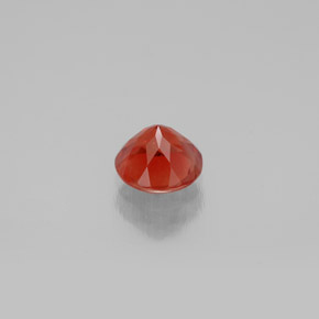 Andésine labradorite orange naturelle coupe roude, 0,65 ct, VS