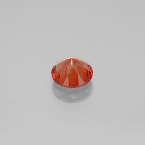Andésine labradorite orange naturelle coupe roude, 0,62 ct, VS