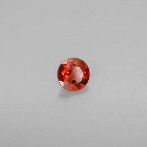 Andésine labradorite orange naturelle coupe roude, 0,71 ct, VS