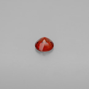 Andésine labradorite orange naturelle coupe roude, 0,71 ct, VS