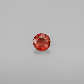 Andésine labradorite orange naturelle coupe roude, 0,54 ct, VS