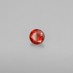 Andésine labradorite orange naturelle coupe roude, 0,54 ct, VS