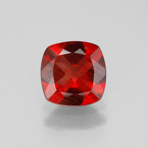 Andésine labradorite rouge naturelle coupe coussin, 0,79 ct, VVS-VS