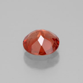 Andésine labradorite orange naturelle coupe roude, 0,65 ct, VS