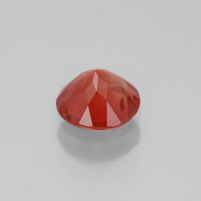 Andésine labradorite orange naturelle coupe roude, 0,56 ct, VVS-VS