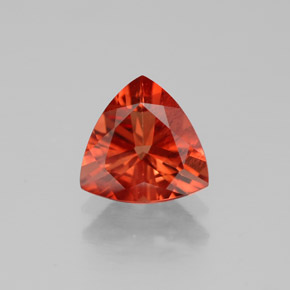 Andésine labradorite orange naturelle trillion, 0,82 ct, VVS-VS