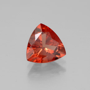 Andésine labradorite orange naturelle trillion, 0,82 ct, VVS-VS