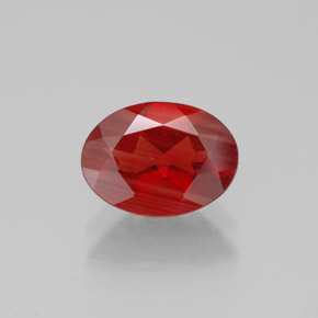 Andésine labradorite rouge naturelle coupe ovale, 0,80 ct, VVS-VS