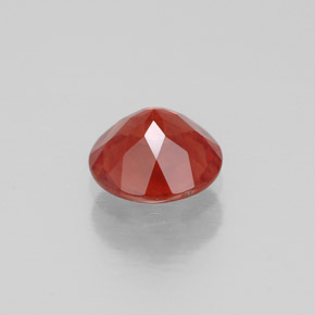 Andésine labradorite rouge naturelle coupe roude, 0,60 ct, VS