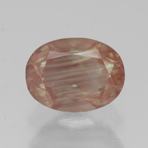 Andésine labradorite rouge naturelle transparent, 1,36 ct, transparent / translucide