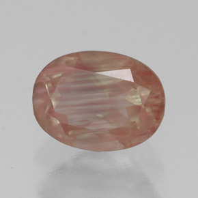 Andésine labradorite rouge naturelle transparent, 1,36 ct, transparent / translucide