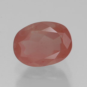 Andésine labradorite rouge naturelle transparent, 1,50 ct, transparent / translucide