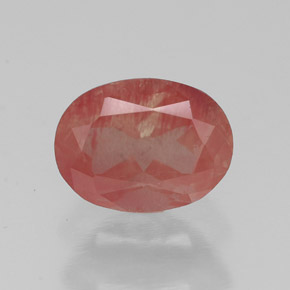 Andésine labradorite rouge naturelle transparent, 1,30 ct, transparent / translucide