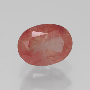 Andésine labradorite rouge naturelle transparent, 1,30 ct, transparent / translucide