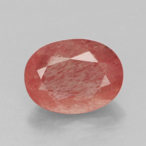 Andésine labradorite rouge naturelle transparent, 1,22 ct, transparent / translucide