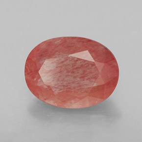 Andésine labradorite rouge naturelle transparent, 1,22 ct, transparent / translucide