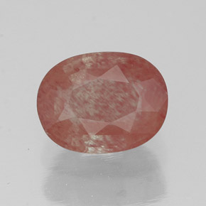 Andésine labradorite rouge naturelle transparent, 1,44 ct, transparent / translucide