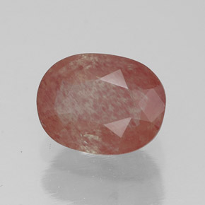 Andésine labradorite rouge naturelle transparent, 1,44 ct, transparent / translucide