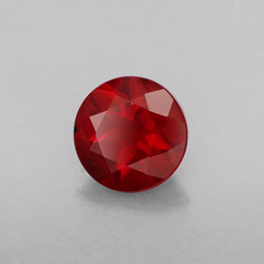 Andésine labradorite rouge naturelle coupe roude, 0,63 ct, VVS-VS