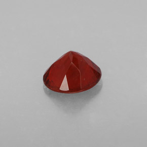 Andésine labradorite rouge naturelle coupe roude, 0,63 ct, VVS-VS