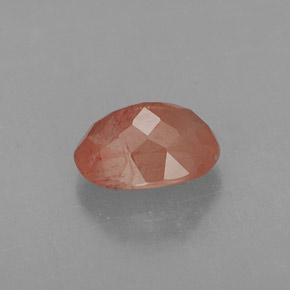 Labradorite andésine Miel Rouge naturelle Transparent, 1.14 ct, Transparent / Translucide