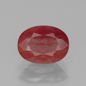 Andésine labradorite rouge naturelle transparent, 1,06 ct, transparent / translucide