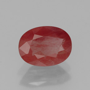 Andésine labradorite rouge naturelle transparent, 1,06 ct, transparent / translucide