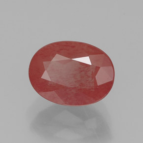 Andésine labradorite rouge naturelle transparent, 1,20 ct, transparent / translucide