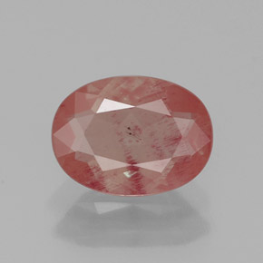 Andésine labradorite rouge naturelle transparent, 1,06 ct, transparent / translucide