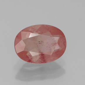 Andésine labradorite rouge naturelle transparent, 1,06 ct, transparent / translucide