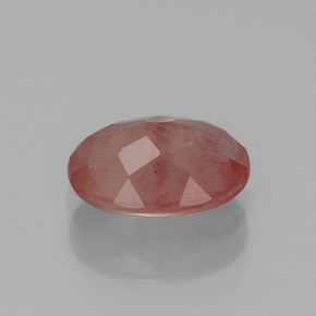 Andésine labradorite rouge naturelle transparent, 1,06 ct, transparent / translucide