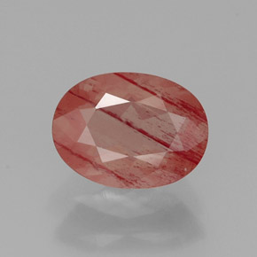 Andésine labradorite rouge naturelle transparent, 1,09 ct, transparent / translucide