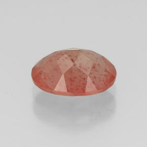 Andésine labradorite rouge naturelle coupe ovale, 1,17 ct, VS