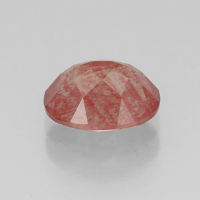 Andésine labradorite rouge naturelle coupe ovale, 1,33 ct, VS