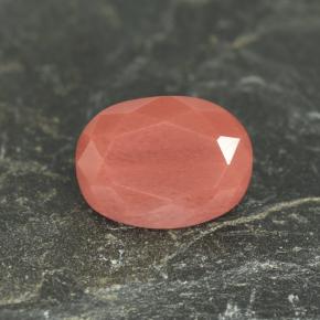 Andésine labradorite rouge naturelle coupe ovale, 1,38 ct, VVS-VS