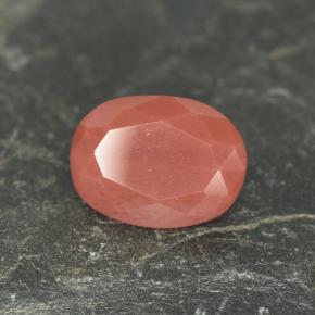 Andésine labradorite rouge naturelle coupe ovale, 1,38 ct, VVS-VS