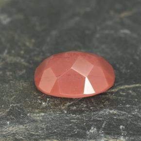 Andésine labradorite rouge naturelle coupe ovale, 1,38 ct, VVS-VS
