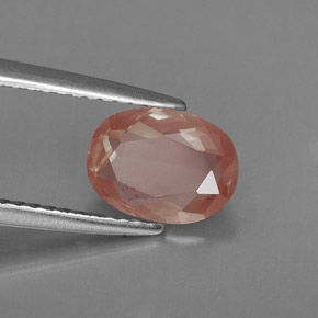 Andésine labradorite rouge naturelle coupe ovale, 1,07 ct, VVS-VS