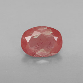 Andésine labradorite rouge naturelle transparent, 1,19 ct, transparent / translucide