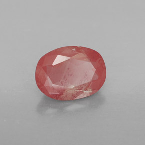 Andésine labradorite rouge naturelle transparent, 1,19 ct, transparent / translucide