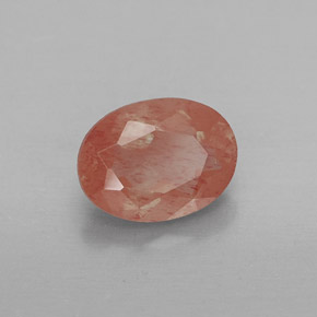 Andésine labradorite rouge naturelle transparent, 0,85 ct, transparent / translucide