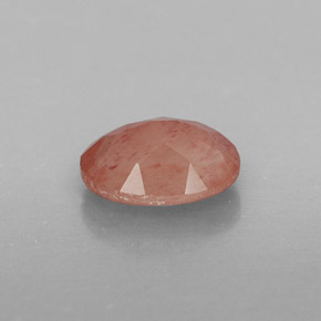 Andésine labradorite rouge naturelle transparent, 0,85 ct, transparent / translucide