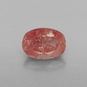 Andésine labradorite rouge naturelle transparent, 0,78 ct, transparent / translucide