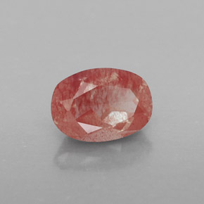 Andésine labradorite rouge naturelle transparent, 0,78 ct, transparent / translucide