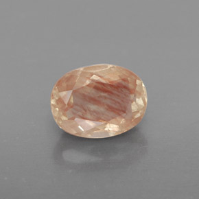 Labradorite andésine Miel Rouge naturelle Transparent, 1.49 ct, Transparent / Translucide