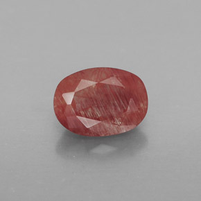 Andésine labradorite rouge naturelle transparent, 0,90 ct, transparent / translucide