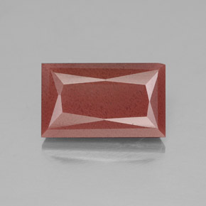 Andésine labradorite rouge naturelle transparent, 4,12 ct, transparent / translucide