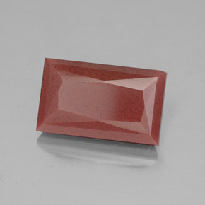 Andésine labradorite rouge naturelle transparent, 4,12 ct, transparent / translucide