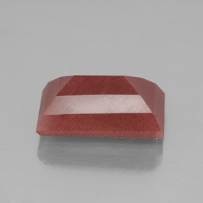 Andésine labradorite rouge naturelle transparent, 4,12 ct, transparent / translucide
